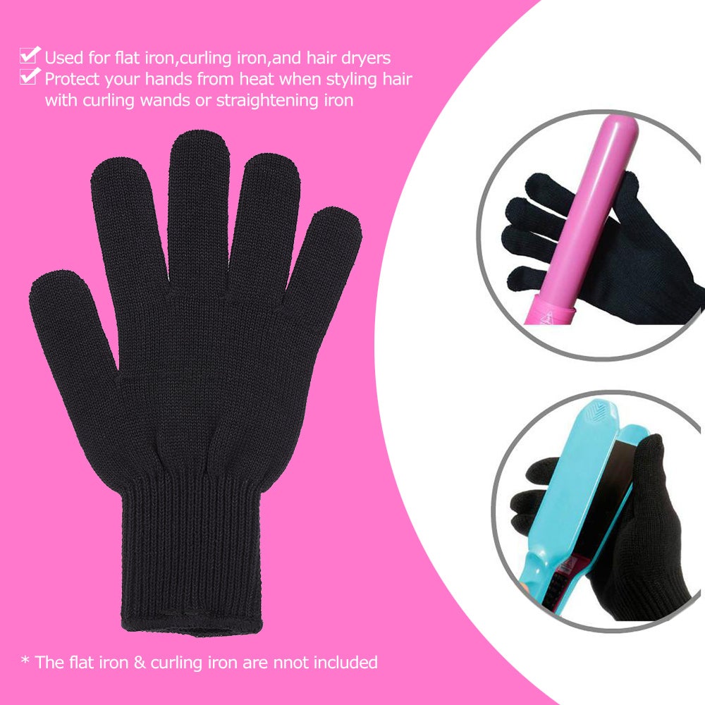 1-Piece Professional Heat Resistant Glove Black 0.028kg