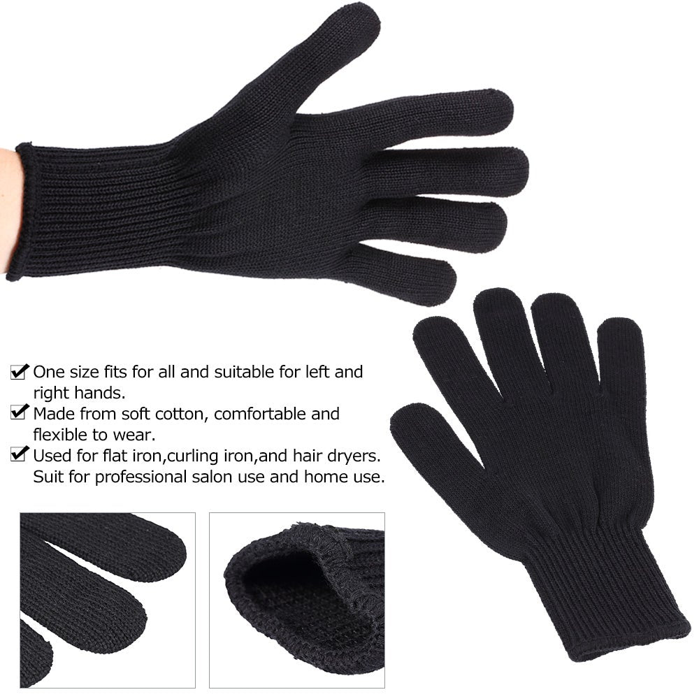 1-Piece Professional Heat Resistant Glove Black 0.028kg