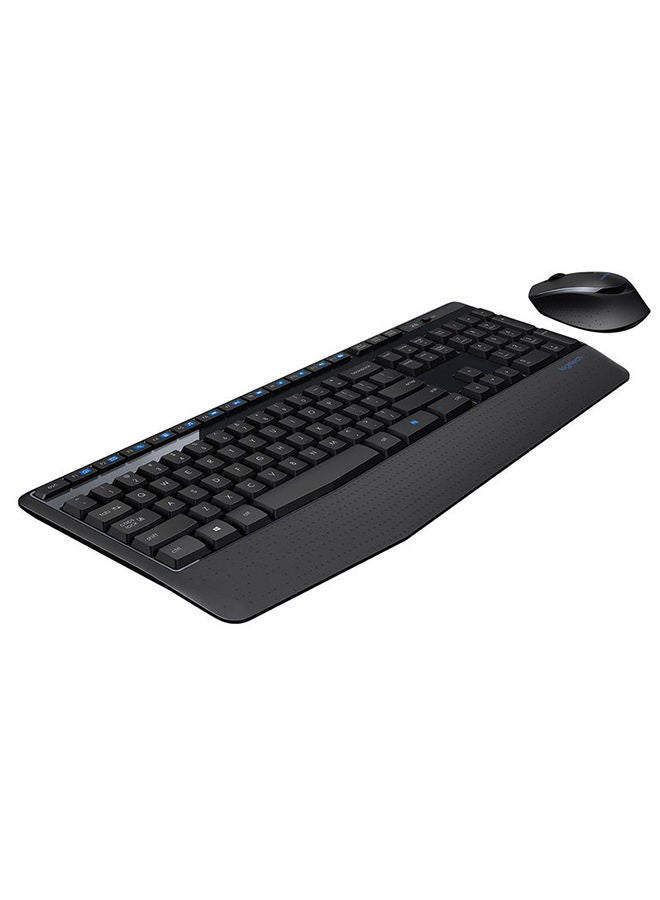 MK345 Wireless Combo Full-Sized Keyboard with Palm Rest and Comfortable Right-Handed Mouse, 2.4 GHz Wireless USB Receiver, Compatible with PC, laptop Black