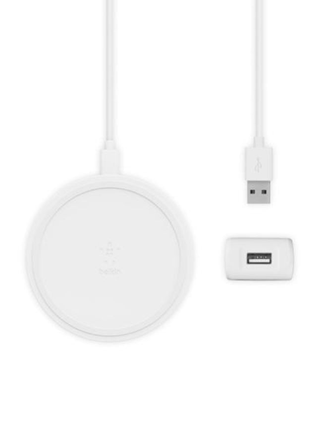 Boost Up Wireless Charging Pad 10W With 1.2 M Cable And AC Adapter White