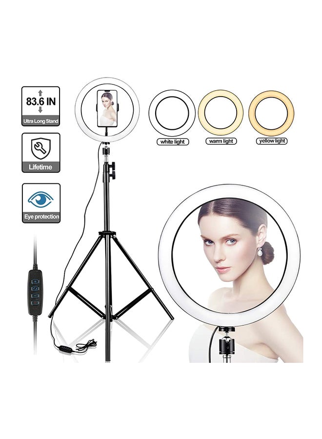 3000.0 mAh 10 Inch Ring Light Tripod Mount Live Broadcast Dual Phone Bracket Multicolour