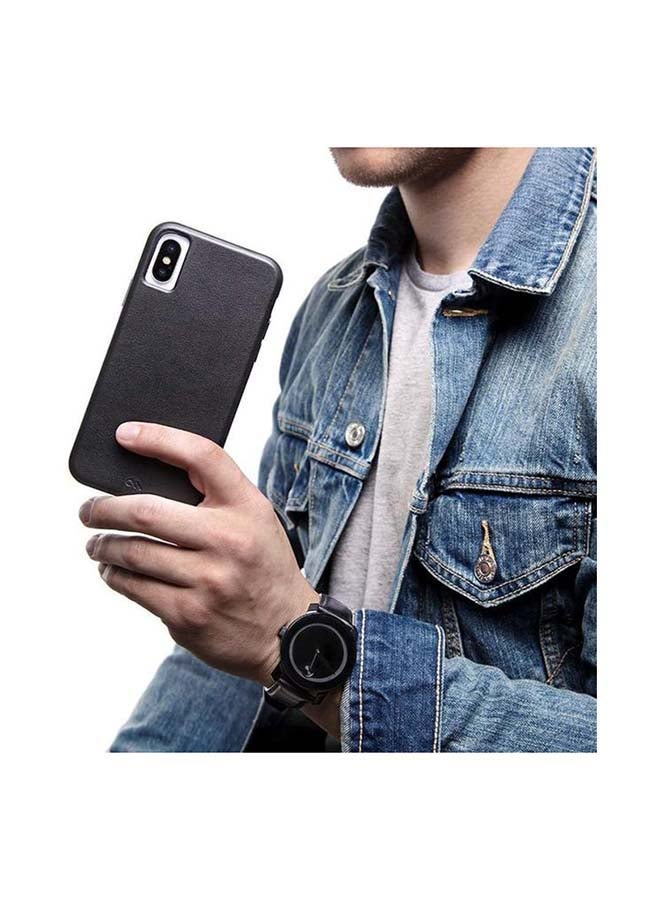 Barely There Genuine Leather For iPhone XR Black