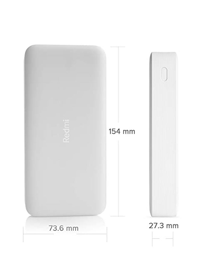 20000mAh Redmi Portable Fast charge Power Bank White