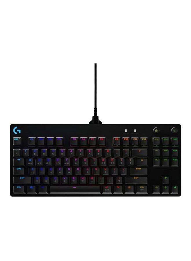 G PRO Mechanical Gaming Keyboard, GX Blue Clicky Key Switches, Lightsync RGB, Portable Tenkeyless Design For esport Gaming, Detachable Micro USB Cable