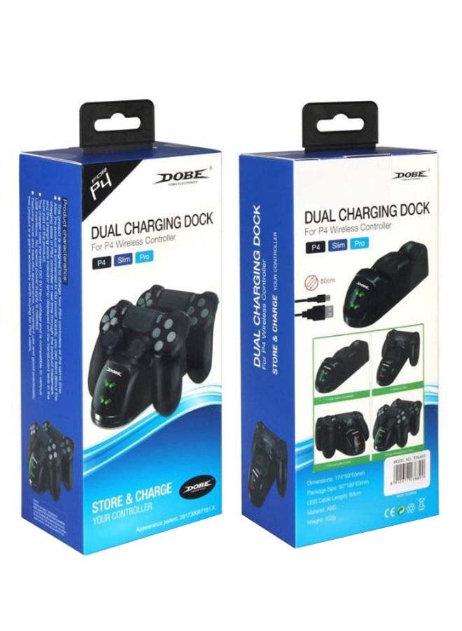 Dual Charging Dock With USB Cable For PlayStation 4 Wireless Controller