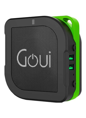 Buyuni 3-In-1 Power Bank 5200 mAh + Bluetooth Speaker + Wall Charger Black/Green