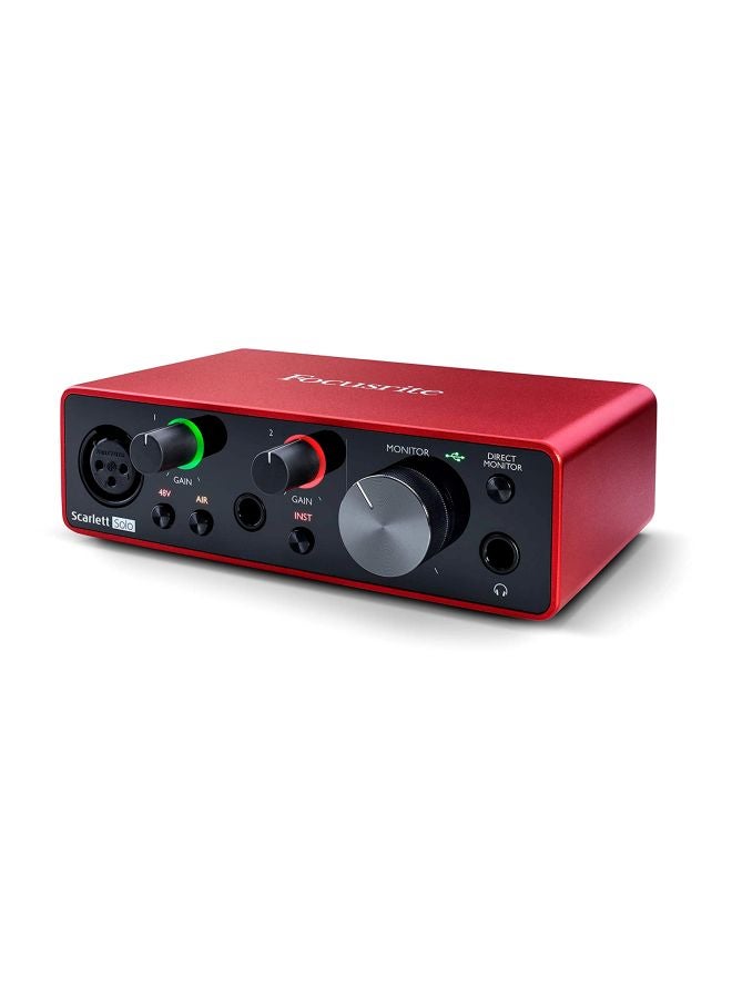 Scarlett Solo 3rd Gen USB Audio Interface With Pro Tools Red/Black