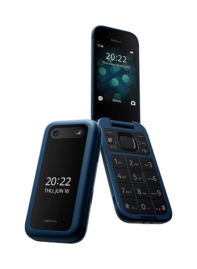 2660 Flip Dual Sim Feature Phone Blue 48MB RAM 128MB 4G - International Version