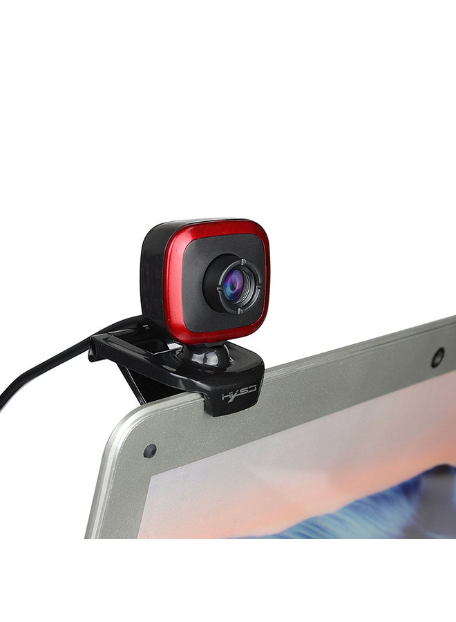 Portable USB Desktop Webcam Black/Red