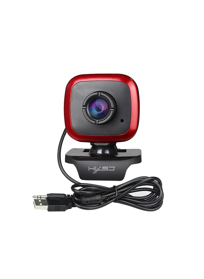 Portable USB Desktop Webcam Black/Red