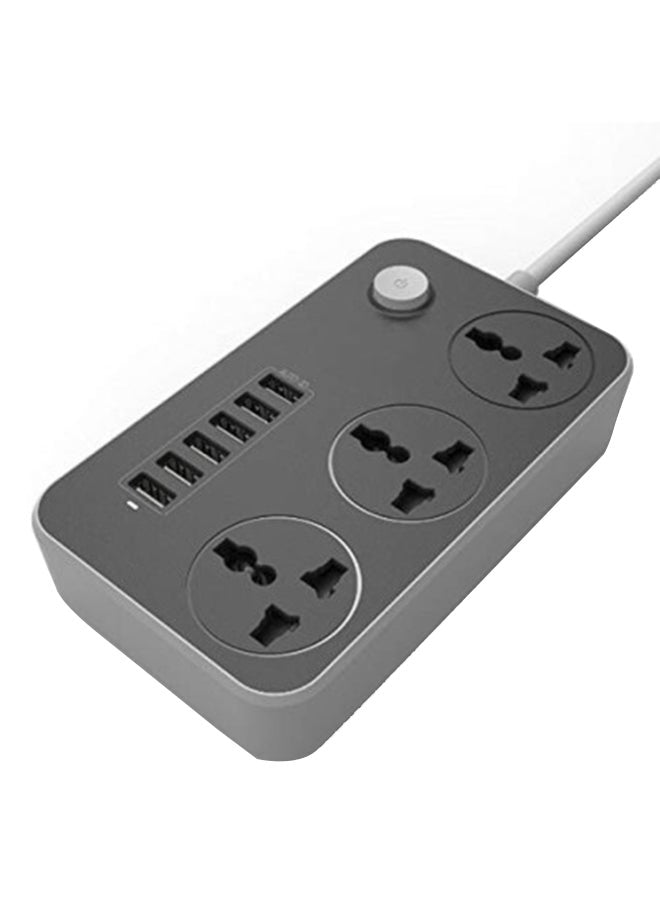 Electric Extension Power Strip Black/Grey 150x97x30mm