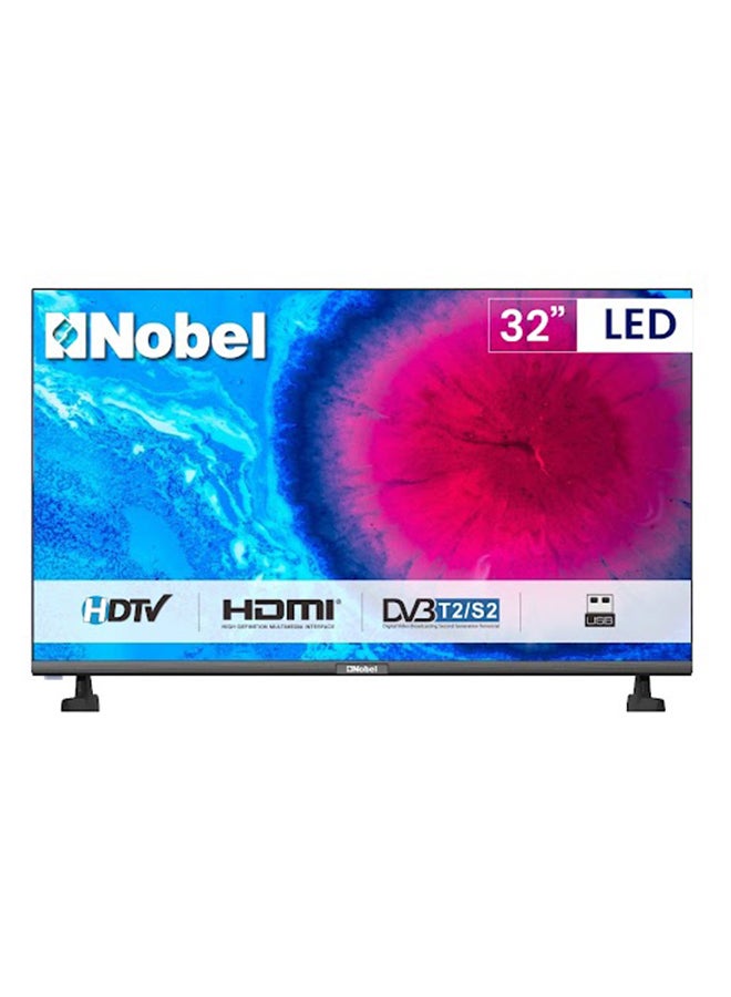 32 Inch Led TV, Frameless, HD DLED 3xHDMI, 1xUSB,2xRF Input, 1xEarphone Output, 1xAV Input, 1xLAN With Remote Control, 19.2 x 72 x 46.2 (W x D x H) cm NTV32FL Black