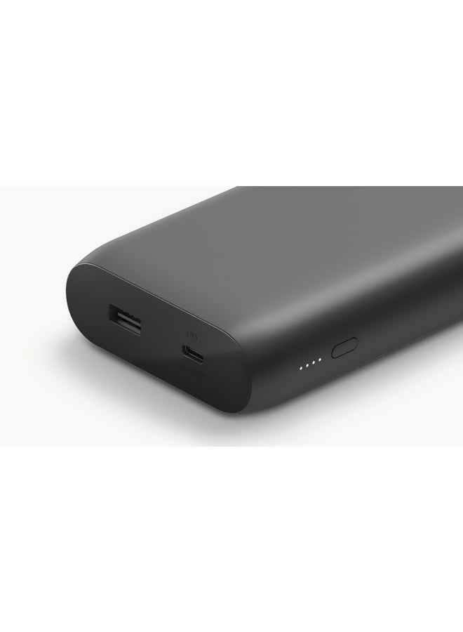 BoostCharge USB C Power Bank 20000mAh - 30W PD Fast Charger w/USB-C And USB Ports, Chargers For Macbook Pro/iPad Pro 11/12.9 Inch/ iPhone 15/ 14 Or Older, Google, Samsung, Huawei Black