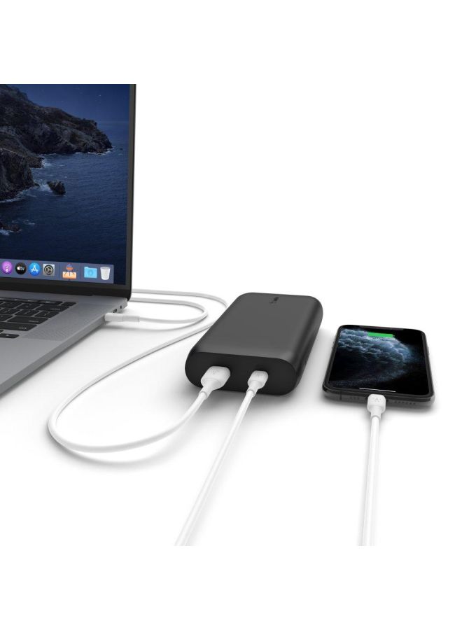 BoostCharge USB C Power Bank 20000mAh - 30W PD Fast Charger w/USB-C And USB Ports, Chargers For Macbook Pro/iPad Pro 11/12.9 Inch/ iPhone 15/ 14 Or Older, Google, Samsung, Huawei Black