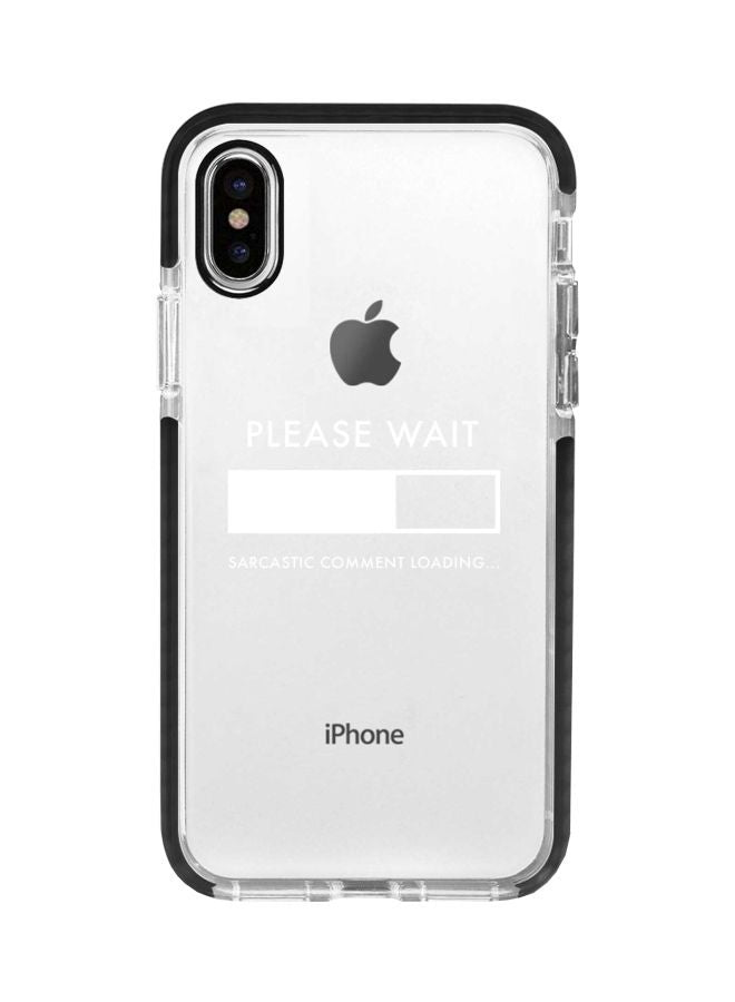 Impact Pro Series Please Wait Printed Case Cover For Apple iPhone XS Max Clear/White