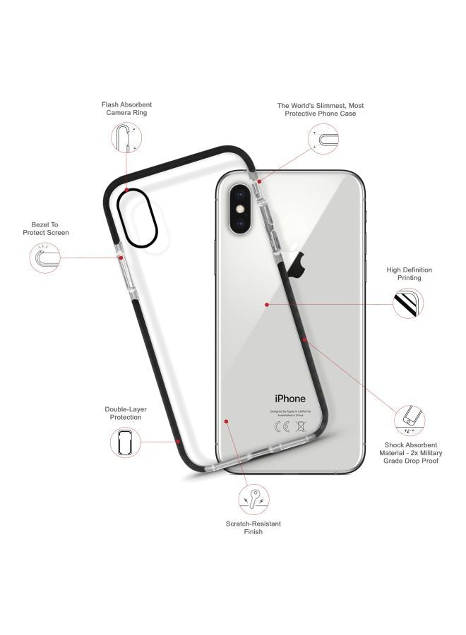 Impact Pro Series Please Wait Printed Case Cover For Apple iPhone XS Max Clear/White