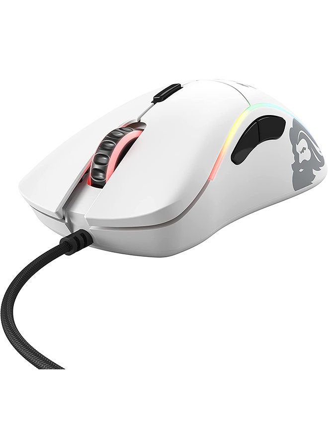 Glorious Model D Minus Honeycomb Gaming Mouse - Light Weight RGB PC Mouse - 61 g PC Accessories - USB Mouse Wired - Matte White Wired Gaming Mouse