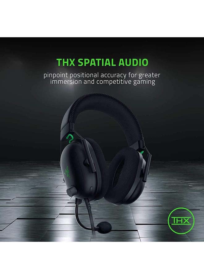 Razer BlackShark V2 Gaming Headset, THX 7.1 Spatial Surround Sound, 50mm Drivers, Detachable Mic, PC, PS4, Nintendo Switch, 3.5 mm Headphone Jack & USB DAC - Classic Black