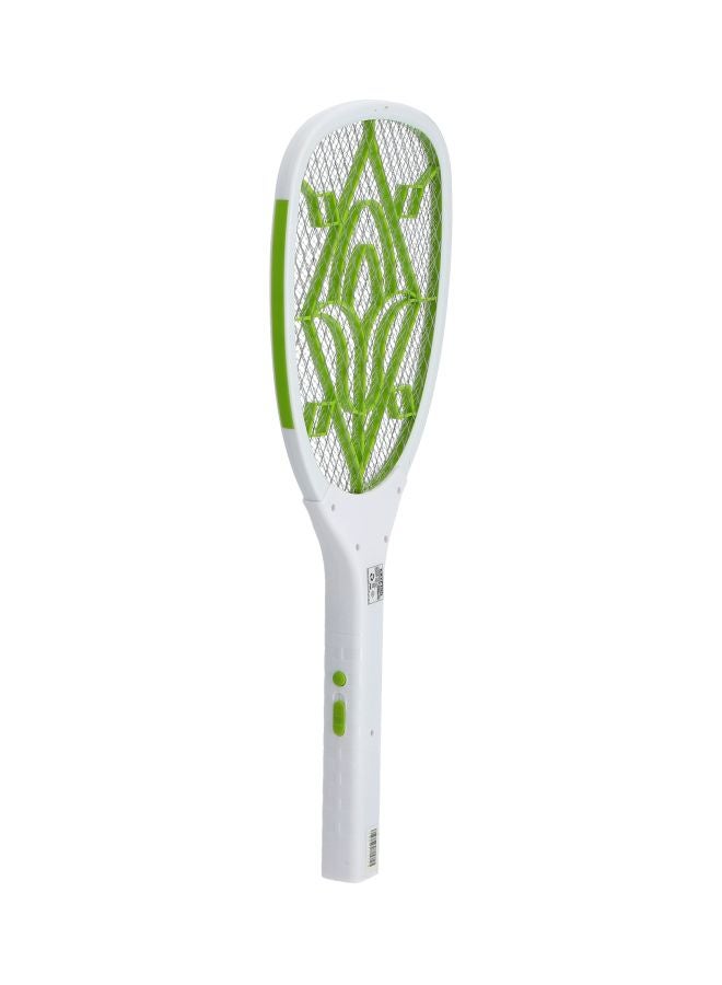 Rechargeable Mosquito Swatter with Hi-Power COB Light - USB Power White/Green