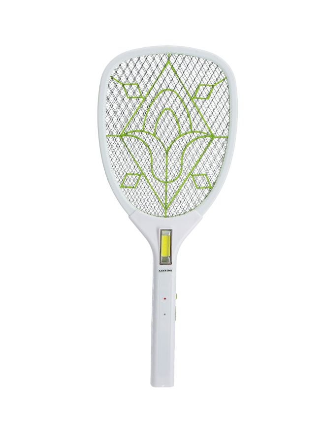 Rechargeable Mosquito Swatter with Hi-Power COB Light - USB Power White/Green