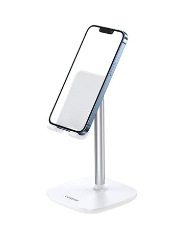 Angle Adjustable Phone stand, Flexible Phone holder, Adjustable Mobile Stand Cell Phone Mount Compatible With iPhone Most Phones, iPhone 15 Pro/Pro Max, Samsung Galaxy, Tablet/iPad White