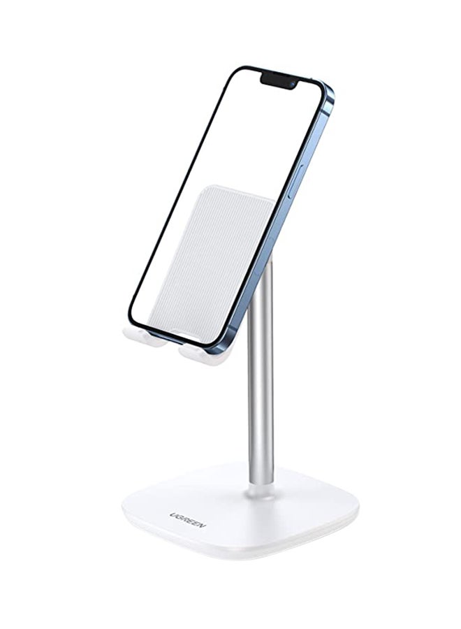 Angle Adjustable Phone stand, Flexible Phone holder, Adjustable Mobile Stand Cell Phone Mount Compatible With iPhone Most Phones, iPhone 15 Pro/Pro Max, Samsung Galaxy, Tablet/iPad White