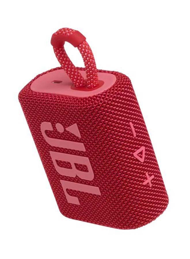 GO 3 Portable Bluetooth Speaker Red