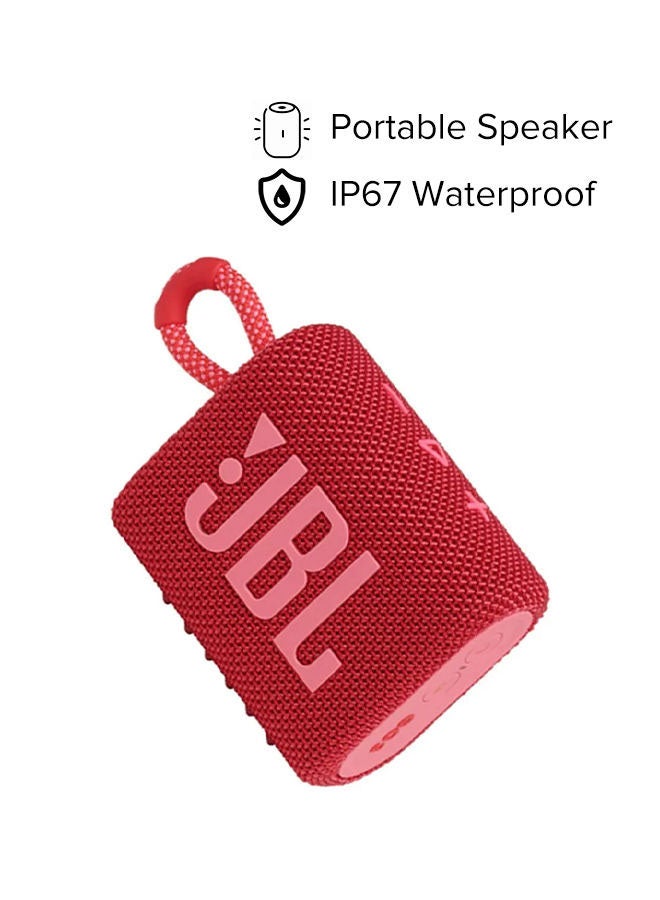 GO 3 Portable Bluetooth Speaker Red