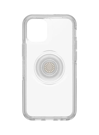 Protective Case Cover With Pop Socket Phone Holder For Apple iPhone 12 Mini Clear