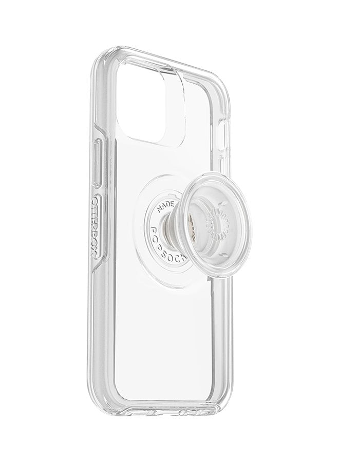 Protective Case Cover With Pop Socket Phone Holder For Apple iPhone 12 Mini Clear