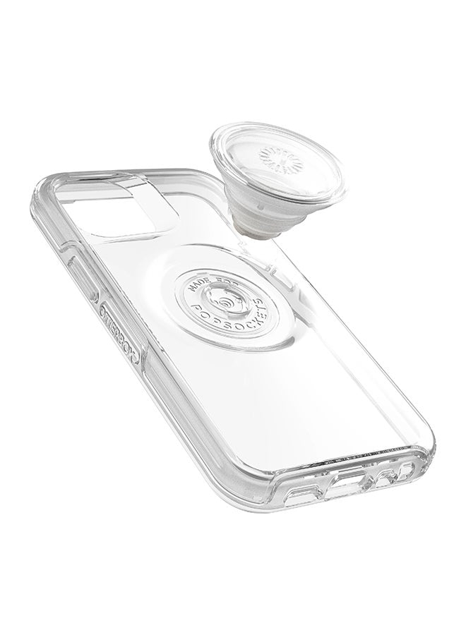 Protective Case Cover With Pop Socket Phone Holder For Apple iPhone 12 Mini Clear