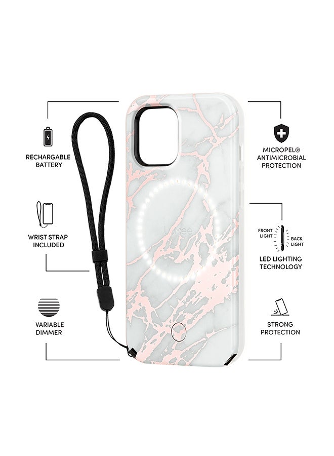 Halo Selfie Case For Apple iPhone 12 Pro Max White Marble