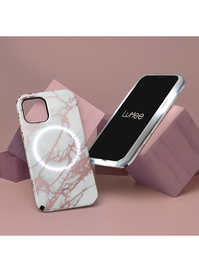 Halo Selfie Case For Apple iPhone 12 Pro Max White Marble