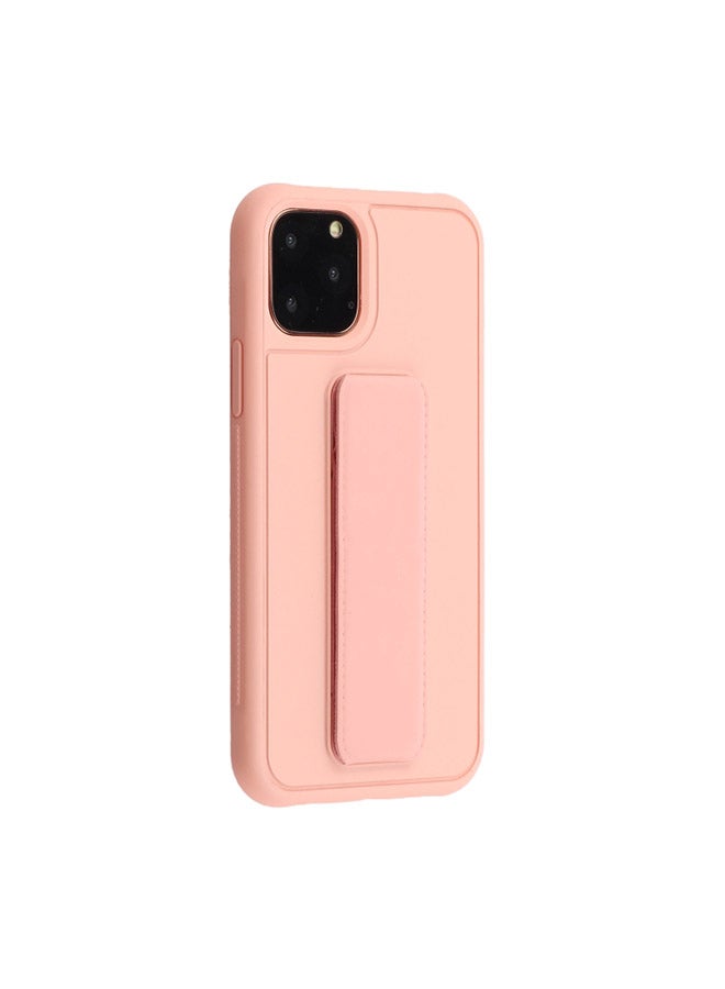 Shockproof PC TPU Protective Case With Wristband Holder For Apple iPhone 12 Pro Max Pink