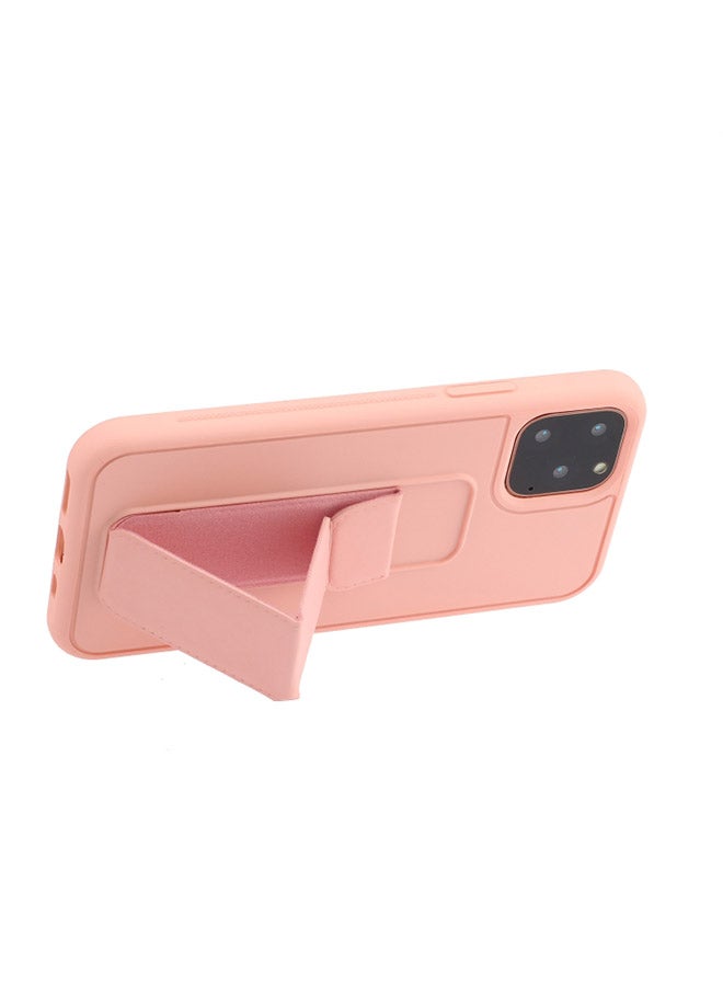 Shockproof PC TPU Protective Case With Wristband Holder For Apple iPhone 12 Pro Max Pink