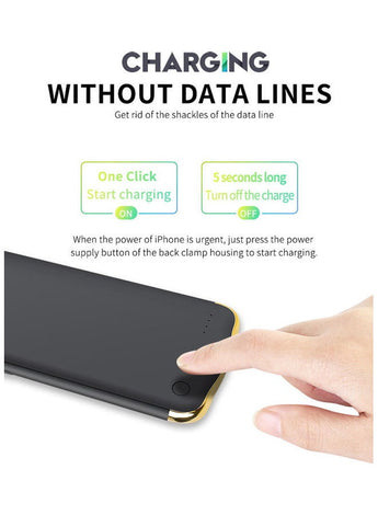 5500.0 mAh Ultra Slim Portable Wireless Charging Liquid Silicone Phone Protective Charger Case For IPhone 11 Pro Black