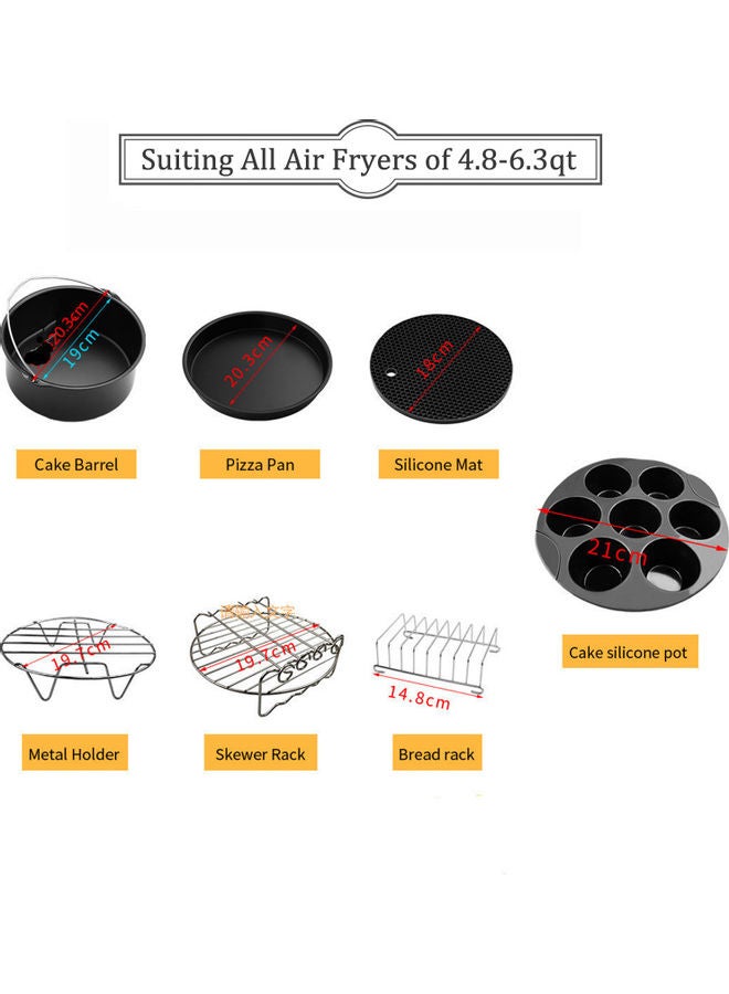 Air Fryer Accessories Black 20.30 x 17.50 x 20.30cm