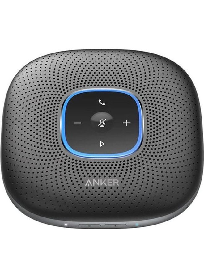 Power Conf Bluetooth Speakerphone, 6 Mics, Enhanced Voice Pickup, 24H Call Time, Bluetooth 5, USB C, Zoom Certified Bluetooth Conference Speaker, Compatible with Leading Platforms For Home Office Black