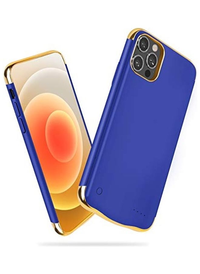 6000.0 mAh Wireless Protective Charging Case Cover For Apple iPhone 12 Pro Max Blue