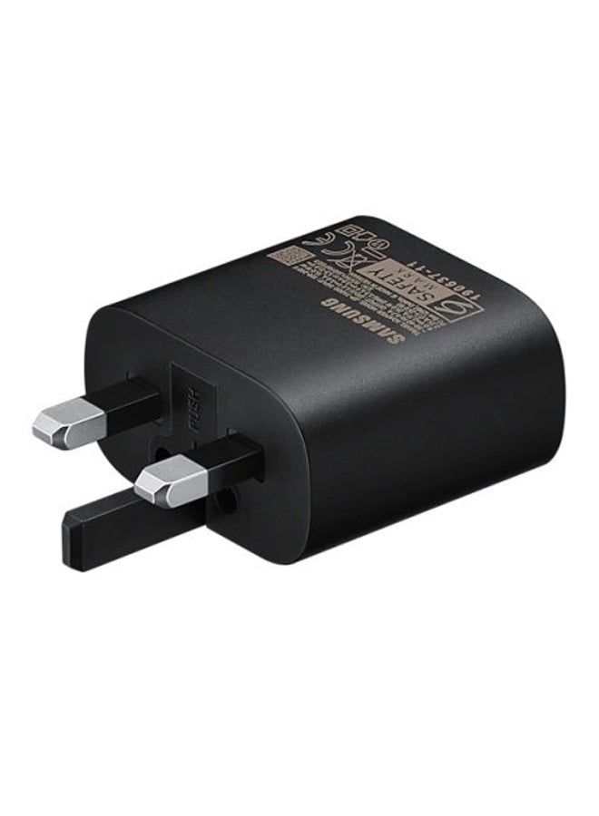 25W Travel Adapter (Super Fast Charging without USB Cable) Black