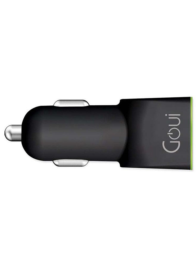 4100.0 mAh 38W Duo PD Car Charger - 2 USB Black/Green