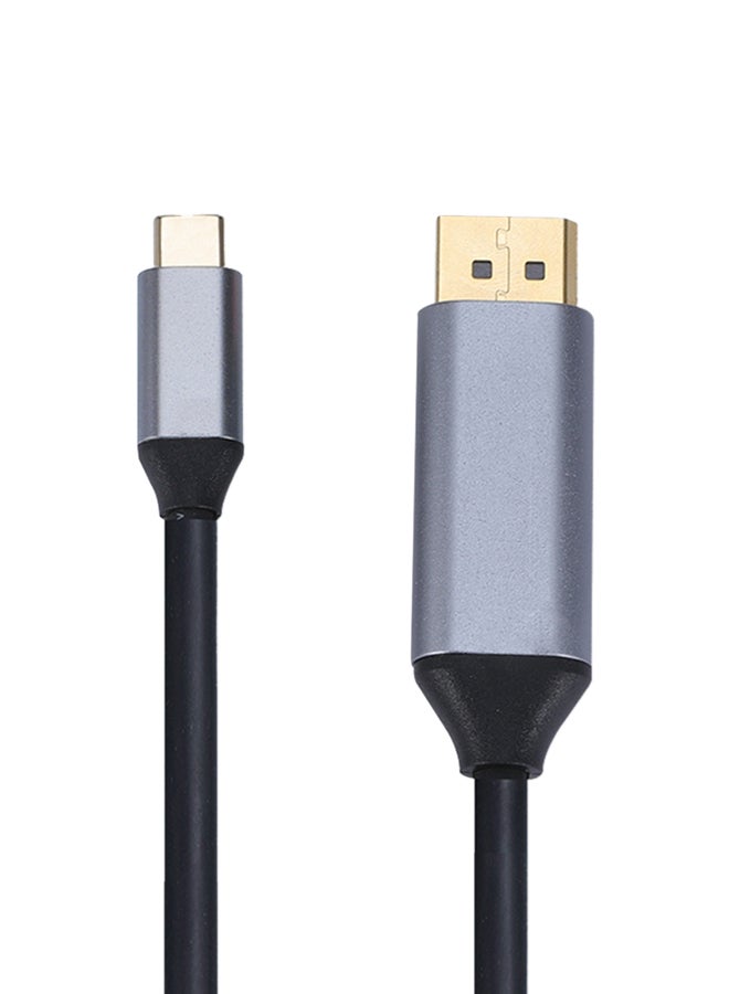 4K UHD New Thunderbolt USB 3.1 Type C To Displayport Adapter Cable Black