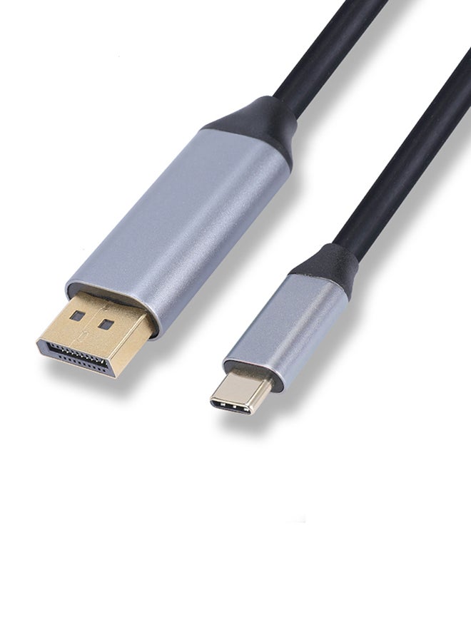 4K UHD New Thunderbolt USB 3.1 Type C To Displayport Adapter Cable Black