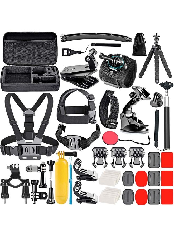 50-In-1 Action Camera Accessory Set For GoPro Action Camera Black