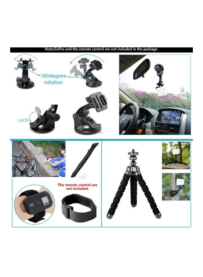 50-In-1 Action Camera Accessory Set For GoPro Action Camera Black