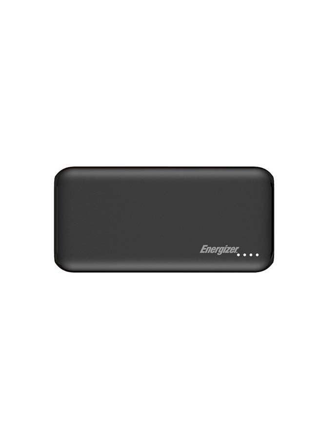 20000 mAh Max 2.1A Rapid Charging Power Bank, Dual Inputs - Type-C, micro-USB and Dual Outputs - USB-A, PowerSafe Management, LED Indicator 10 watt Black