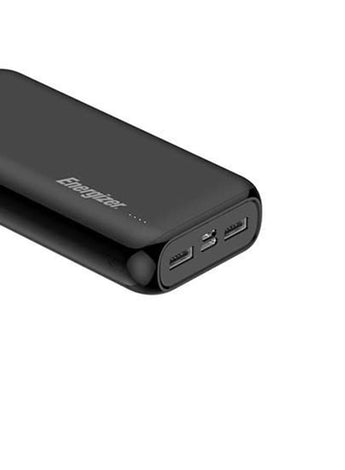 20000 mAh Max 2.1A Rapid Charging Power Bank, Dual Inputs - Type-C, micro-USB and Dual Outputs - USB-A, PowerSafe Management, LED Indicator 10 watt Black