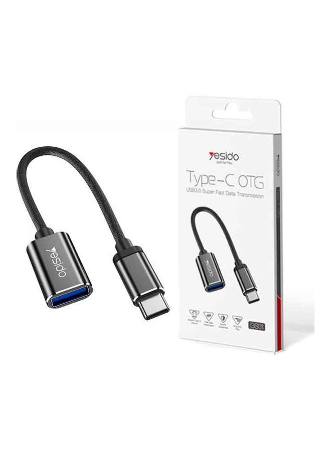 Type -C OTG Super Fast USB 3.0 Data Transmission Black