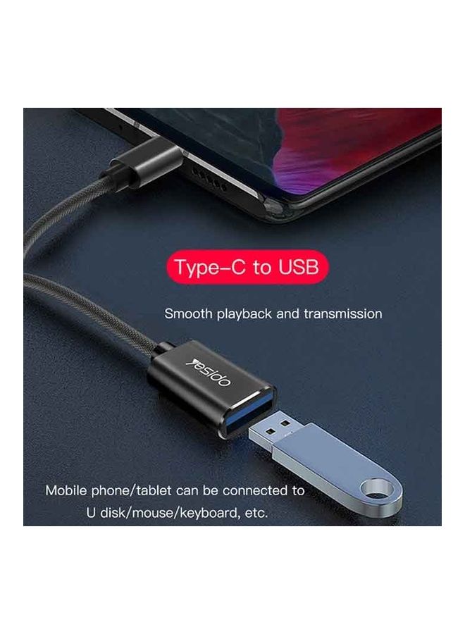 Type -C OTG Super Fast USB 3.0 Data Transmission Black