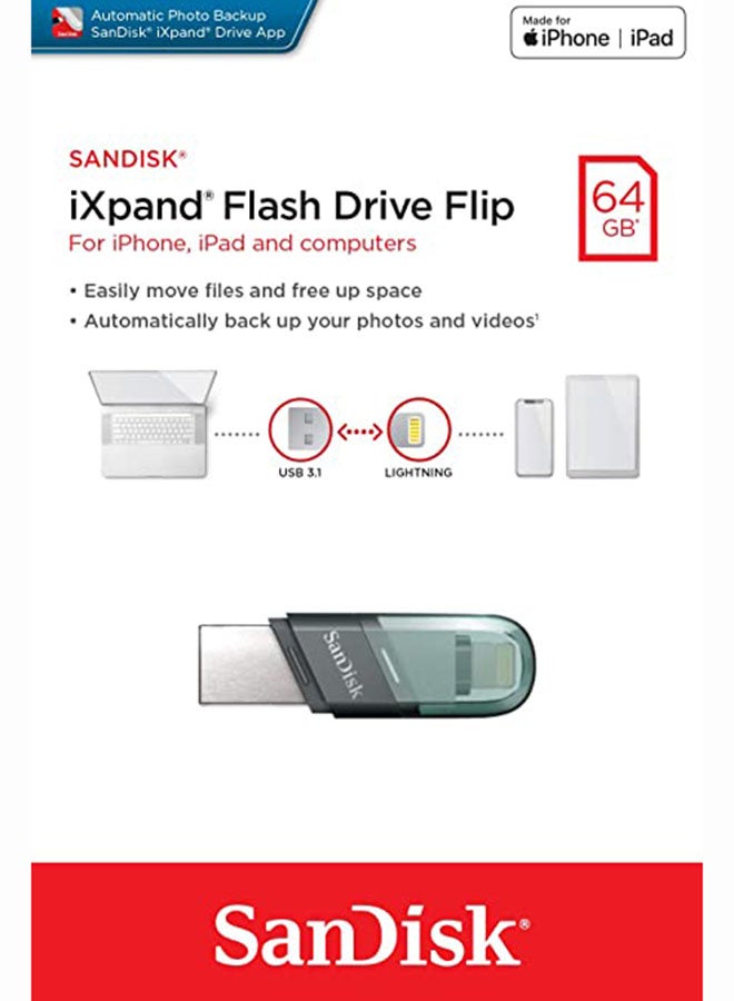 iXpand Flash Drive Flip Type A + Lightning 64.0 GB